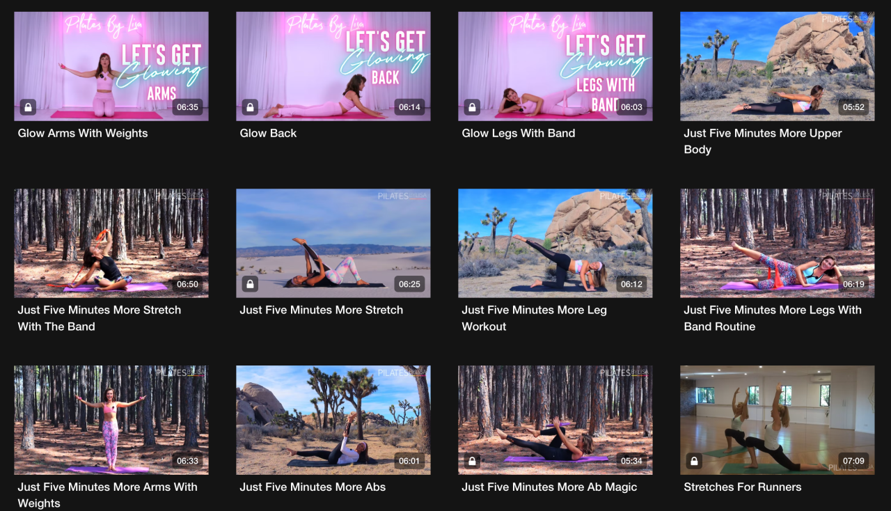 Lisa from Pilates by Lisa demonstrates a Pilates exercise in a studio or outdoor setting.